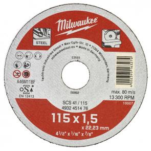 Отрезной диск Milwaukee по металлу SCS 41 / 115 X 1.5 X 22 мм